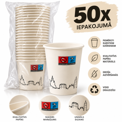 Papīra glāzītes 7oz (200ml) 50gb
