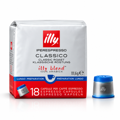 Kafijas kapsulas Illy IperEspresso, Lungo- melnai kafijai, 18 gab