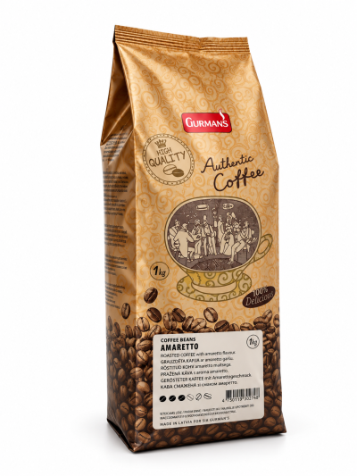 Kafijas pupiņas Gurmans ''Amaretto'' 1kg